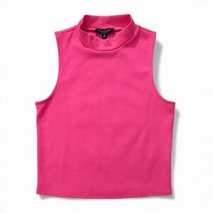 Mixed Threads hot pink ribbed mock neck top
Sleeveless Y2K style Sz M